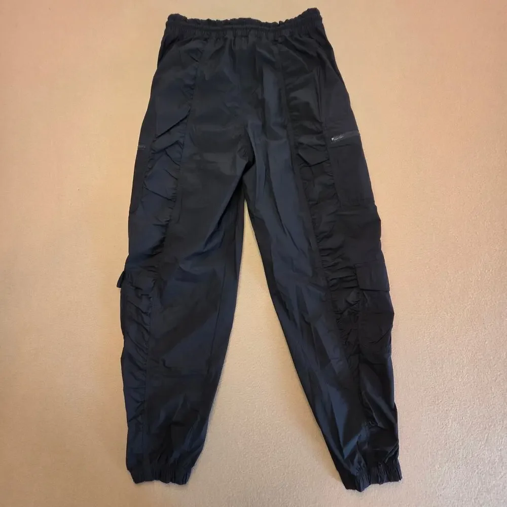 Athleta Parachute Cargo Pants Black Sz 2 Lightweight Athleisure